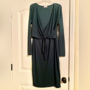 Pink Lily Green midi dress